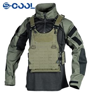 Magliette magliette tattiche uomini maniche lunghe airsoft camo rana top militare staccabile con cappuccio con cappuccio tshirt di paintball a caccia primavera autunno