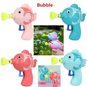 1 pc carino pesce sapone d'acqua bolle pistola giocattolo macchina per bambini per bambini manuale 240420