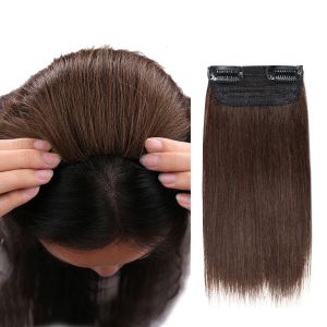 Piece Isheeny Mini Clip In One Piece Real Natural Human Hair Remy Hair Pad On Both Sides For Men or Women Clips in Extensions