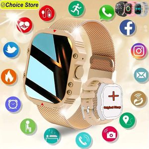 for Xiaomi Huawei Smartwatch Phone Color Screen Full Touch Custom Dial Heart Rate Women Bluetooth Call Smartwatch Men 2024 New