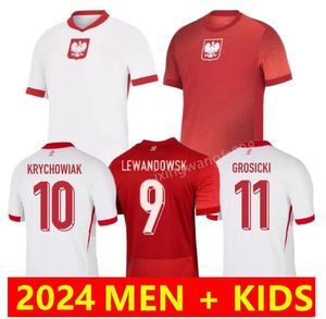 2024 Polen Lewandowski Fußballtrikots Polonia 24/25 Krychowiak Grosicki Zielinski Milik Zalewski Szymanski Politur Fußballhemd