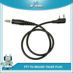 Tillbehör ZTAC PTT Electronic Wire för taktiska headset Radios utomhusbuller som koncekerar hörlurar Z124
