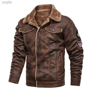 Mäns jackor Air Force World War II Assistance to China Leather Jackets Flying Tiger Fur Single Coat Flight Suit Air Force Fur M-4XLL2404