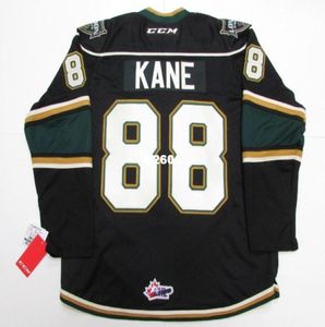 Real Men real Full embroidery 88 Patrick Kane Ohl London Knights Premier 7185 Hockey Jersey or custom any name or number HOCKEY J3056719