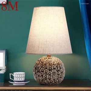 Table Lamps 8M Dimmer Desk Light Contemporary Ceramic Creative Lamp Decorative For Home Bedside