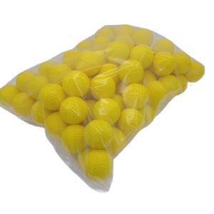 Toplar 100pcs parlak sünger hafif plastik golf topu kapalı spor yumuşak elastik köpük golf topları golf antrenman eğitimi topları