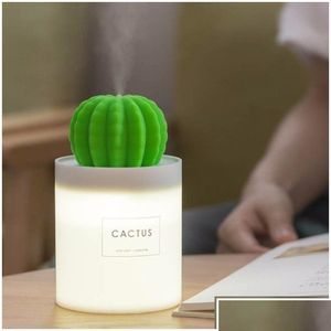 Essential Oils Diffusers Prickly Pear Usb Desktop Humidifier Office Bedroom Home Quiet Small Negative Ion Portable Air Purifier Y20011 Ot0Ol