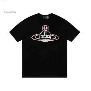 Viviane Westwood Shirt Men's T-shirts Spray Orb T-shirt Brand Clothing Men Women Summer T Shirt With Letters Cotton Jersey High Quality Tops 1068