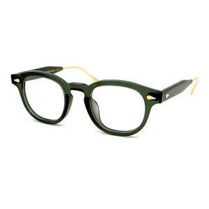 Óculos ópticos para homens, mulheres designers retro 226 lençóis de moda copos de armação de acetato de elasicidade detalhada estilo anti-azul da lente de luz com caixa