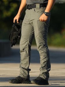 Мужские штаны Многократные карманы прочные грузовые тактические брюки тренировок на открытом воздухе для походов.