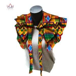 Halsketten BRW 2024 Fabric afrikanische Halsketten für Frauen Schal afrikanische Chokers Halsketten drucken Ankara Stammeshandwerk Handgefertigte falsche Kragen WYB257