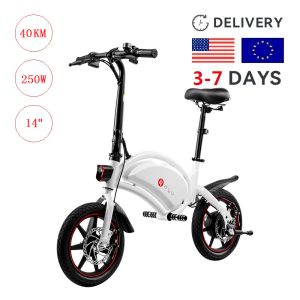 Bicycle EU US Warehouse 14Inch Electric Bicycle Motorbike Exercise City Bike Folding Bicycle Mountain Ebike DYU D3F