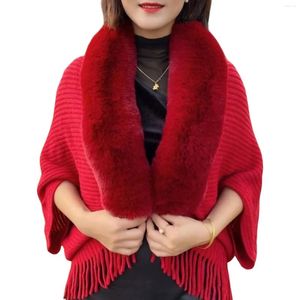 Scarves Women Faux Fur Shawl Wrap Stole Winter Bridal Wedding Cover Up Warm Cape For Dinner Party