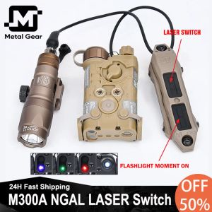 Lights Tactical NGAL Indicator Surefir M300A Scout Light Wadsn Ngal Red Green Blue Dot Laser Remote Switch Fit 20MM Rail Mlok keymod