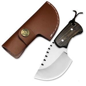 2.7-inch Outdoor EDC Camping 7cr13mov Fixed Blade Survival Tactics Redwood Handle Hunting Knife