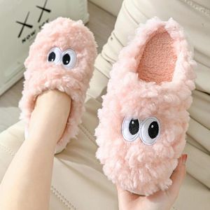 Slippers Girl's Winter Home Furry Slides Women's Slipper Shoes 2024 Cute Korean Couples Indoor Women Plush