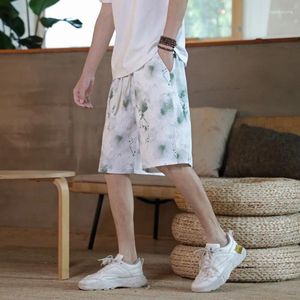 Shorts Shorts Summer Street tradizionale Caratteri cinesi Stampa 2024 Comodo abbigliamento in vita elastico comodo