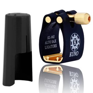 Saxofon Kuno Ligature and Cap som används av hårt gummi munstycke Sopran Alto Tenor Bariton BB Clarinet BB Sax EB Saxophone