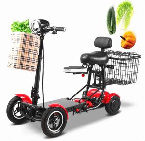 Bicicleta poderosa porcelana barata Motor Dual Motor de 4 rodas Scooter de bicicleta elétrica dobrável de 10 polegadas para venda 36V 10Ah 25km