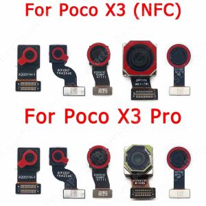 Kablar för Xiaomi Mi Poco X3 Pro NFC Backside Frontal Back Front Facing Bakre Selfie View Camera Module Small Original Flex Reservdelar