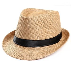 Berets Summer Linen Sun Hat Retro Fashion Jazz Men Men Women Classic Panama Свадебная вечеринка Fedora Caps Performance Gapeau Gentleman