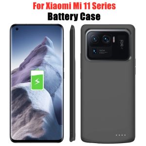 Fall batteriladdare Fall för Xiaomi Mi 11 Ultra 11 Lite Battery Case 6800mAh Power Bank Charging Cover för Xiaomi 11 Pro Power Case