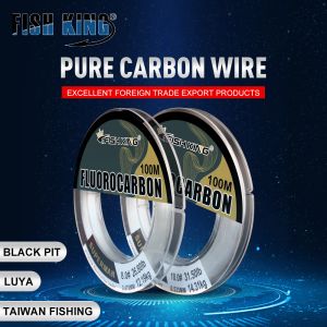 Acessórios FTK 100m Linha de pesca de arame de carbono puro Fluorocarbon