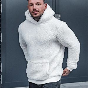 Sweatshirts Kış Polar Teddy Sweater Kabarık Kabarık Kapüşonlu Jumper Plus Boyut 3xl Sıcak Street Giyim UNISEX GOOL KÜÇÜK KÜÇÜK SHERPA HOODIES