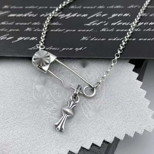 2024 Necklaces Classic Sterling Sier Double Heart Pendant Necklace Man Women Party Wedding Jewelry High Quality Y220314