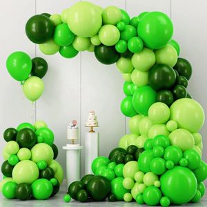 Party Decoration 109 st olika storlekar 18/10/12/5 tum ballonger för examen årsdag grön djungel skog tema födelsedagsdekorationer