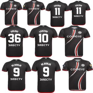 New River Plate Terzo Argentino Club Soccer Jersey Black 24 25 Black M Borja Lanzini Colidio Solari 2024 2025 Kit per adulti Calcio Shirt Fan Version