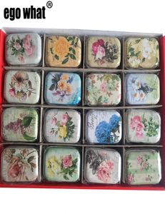 Whole flowers series Cheap Small Handbag Storage Jewelry Decorative Tin Box With Lids Candy case Earphone Ring Christmas Gifts9192298