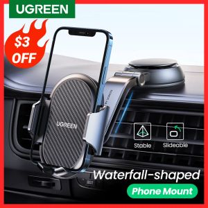 Stojaki Ugreen Car Phone Stand Stand Pulpit Gravity Posilanie telefonu uniwersalne obsługa telefonu komórkowego dla iPhone'a 15 14 Pro Xiaomi Samsung