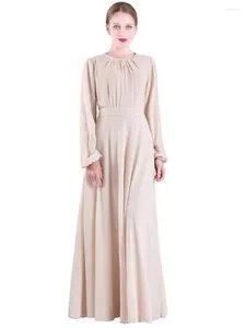 Etniska kläder Summer Chiffon Abaya Dubai Kaftan Muslim Kimono Cardigan Abayas Dresses for Women Casual Robe Femme Caftan Islam