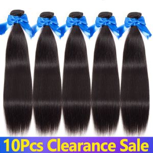 Perücken 10 Bündel/Los Brasilianer Straight Human Hair Bündel Deal GROSSULE PREIS 100% menschliches Haar -Clearance Verkauf Remy 100g/Bündel