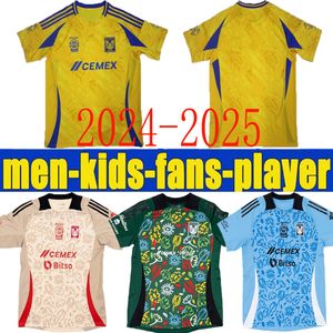 Nowi fani gracza Liga MX 2024 2025 Tigres Soccer koszulki zielone Gignac Aquino L. Quinones N.Ibanez THAUVIN Cordova Lainez S.Cordova 24 25 Football Men and Kids Shirt 4xl 4xl 4xl 4xl