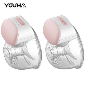 Enhancer YOUHA Electric Breast Pumps Portable Hands Free Wearable Breast Pump Silent Comfort Breast Milk Extractor Collector BPAfree