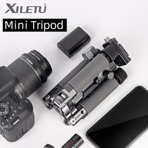 Tripés Xiletu M5G Mini portátil Tripé leve portátil Tripé Tripép Video Tripé com cabeça de bola de 360 graus para câmera DSLR SLR