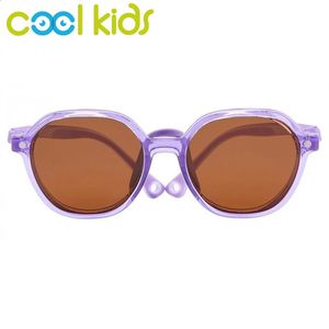 Cool Kids Glowses per bambino Girl Girl Girl Giomtric Eccolli per Sole Protect Myopia ottica/Lettura Sochi di clip Uv400 240412