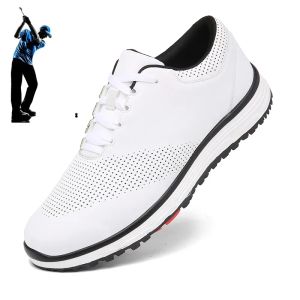 Professionelle Golfschuhe für Schuh- und Frauen -Profi, Nicht -Slip -Grasschuhe, Golfsportschuhe, weiße graue Herren -Golftrainingschuhe