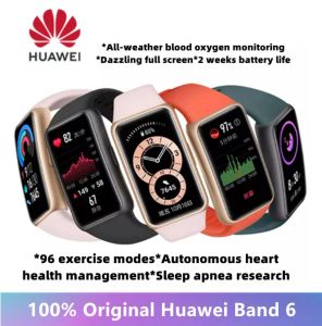 Products Original Huawei Band 6 Smart Band Blood Oxygen 1.47'' Screen Heart Rate Tracker Sleep Monitoring Smart Sports Bracelet