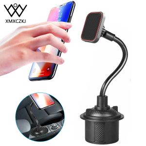 Stände ein verstellbares Schwanenhalsbecher -Telefonhalter Magnetic Car Cup Halter Telefon montieren Long Arm Phone Cup Halter für Xiaomi Redmi Note 7 GPS