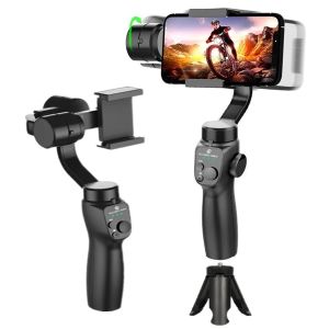Gimbals New F10 3Axis Handheld Gimbal Smartphone Stabilizer with Extend Tripod for Anti Shake Video & Sport Shooting Phone Holder Stand