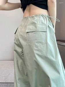 Kvinnors byxor Lossa Retro Wide Leg Casual Hip Hop Trousers For Woman Fashion Clothing Girl Joggers 2024 Summer