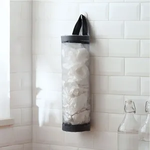 Storage Bags Plastic Rack Organizer Bag Holder Hanging Mesh Garbage Trash