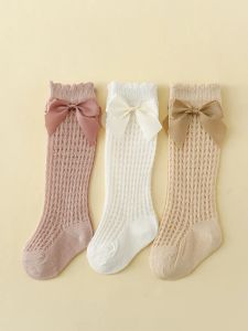 Leggings 3pairs Baby Girls Bow Decor Antimosquito Socken