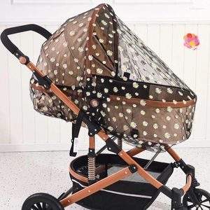 Stroller Parts Universal Pram Net Baby Sunshade Mosquito Curtain Pushchair Daisy Pattern Protection Cover