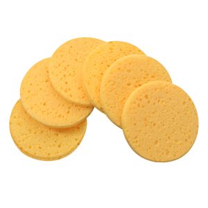 Puff Healifty 50st Natural Wood Pulp Sponge Cellulosa Compress Puff Facial Washing Sponge Face Care Cleansing Makeup