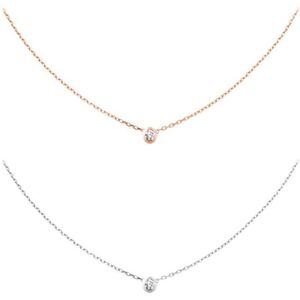 Designer trend Carter UFO single diamond necklace rose gold lock bone chain 20 points classic eight heart arrow Gold material jewelry