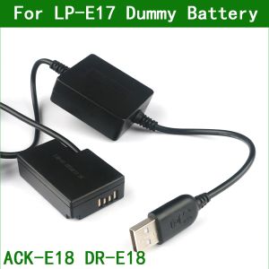 GIMBALS LP E17 LPE17 ACKE18 DRE18 DUMMY BATTERYDC POWERBANK USB CABLE FOR CANON EOS 77D 200D 250D 750D 760D 800D 850D 8000D 9000D RP